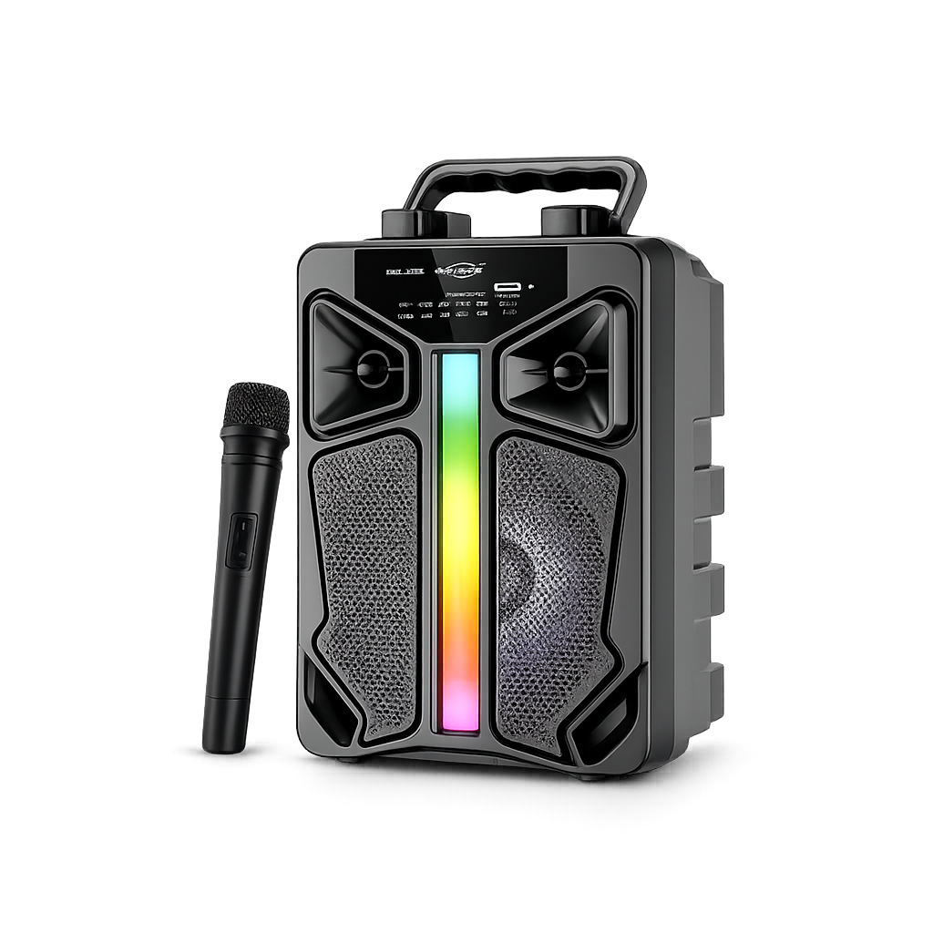 GTS-2066 Portable Wireless Bluetooth Speaker with Wireless Microphone (6.5")