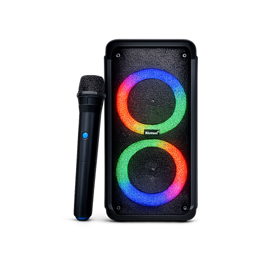 RGB Party Speaker with Dual Wireless Microphones